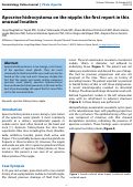Cover page: Apocrine hidrocystoma on the nipple: the first report in this unusual location