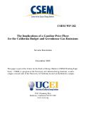 Cover page: The Implications of a Gasoline Price Floor for the California Budget and Greenhouse Gas Emissions
