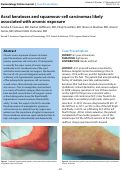 Cover page: Acral keratoses and squamous-cell carcinomas likely associated with arsenic exposure