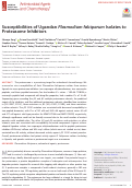 Cover page: Susceptibilities of Ugandan Plasmodium falciparum Isolates to Proteasome Inhibitors
