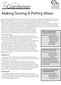 Cover page: Making Sowing and Potting Mixes