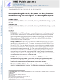 Cover page: Prescription drug monitoring programs and drug overdose deaths involving benzodiazepines and prescription opioids