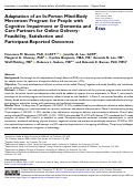 Cover page: Adaptation of an In-Person Mind-Body Movement Program for People with Cognitive Impairment or Dementia and Care Partners for Online Delivery: Feasibility, Satisfaction and Participant-Reported Outcomes.