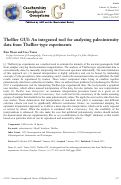 Cover page: Thellier GUI: An integrated tool for analyzing paleointensity data from Thellier‐type experiments