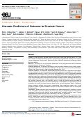 Cover page: Genomic Predictors of Outcome in Prostate Cancer