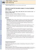 Cover page: Informed consent for innovative surgery: A survey of patients and surgeons
