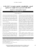 Cover page: Is the GLP-1 receptor agonist, semaglutide, a good option for weight loss in persons with HIV?