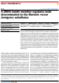 Cover page: A DBHS family member regulates male determination in the filariasis vector Armigeres subalbatus