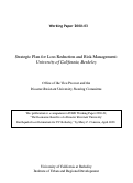 Cover page: Strategic Plan for Loss Reduction and Risk Management: University of California, Berkeley