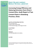 Cover page: Increasing Energy Efficiency and Reducing Emissions from China's Cement Kilns: Audit Report of Two Cement Plants in Shandong Province, China