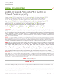 Cover page: Evidence-Based Assessment of Genes in Dilated Cardiomyopathy