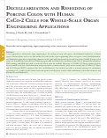 Cover page: Decelluarization and Reseeding of Porcine Colon with Human CaCo-2 Cells for Whole-Scale Organ Engineering Applications