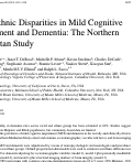 Cover page: Race/Ethnic Disparities in Mild Cognitive Impairment and Dementia: The Northern Manhattan Study