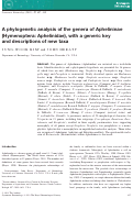 Cover page: A phylogenetic analysis of the genera of Aphelininae(Hymenoptera: Aphelinidae), with a generic keyand descriptions of new taxa