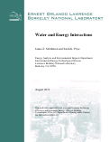 Cover page: Water and Energy Interactions