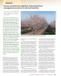 Cover page: Survey examines the adoption of perceived best management practices for almond nutrition