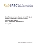 Cover page: Safe Routes to School Local School Project: A health evaluation at 10 low-income schools