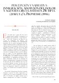 Cover page: Percepción y narrativa: inmigración, adopción del dolor y agentes circulantes en Biutiful (2010) y La Promesse (1996)