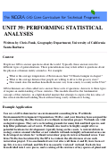 Cover page: Unit 39: Performing Statistical Analyses