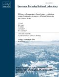 Cover page: Efficacy of occupancy-based smart ventilation control strategies in energy efficient homes in the United States