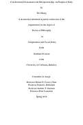Cover page: Constitutional Environment and Entrepreneurship: An Empirical Study