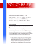 Cover page: Federally-Funded Research and Development Centers and Universities: Roles and Influence on STI Policy Decision-Making in the United States