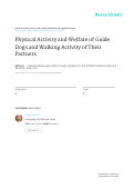 Cover page: Physical Activity and Welfare of Guide Dogs and Walking Activity of Their Partners