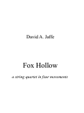 Cover page: Fox Hollow