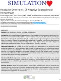 Cover page: Headache Over Heels: CT Negative Subarachnoid Hemorrhage
