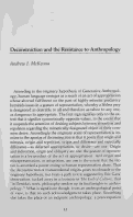 Cover page: Deconstruction and the Resistance to Anthropology