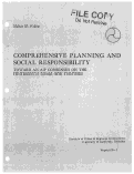 Cover page: Comprehensive Planning and Social Responsibility Toward an AIP Consensus on the Professions Roles and Purposes