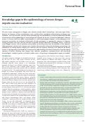 Cover page: Knowledge gaps in the epidemiology of severe dengue impede vaccine evaluation