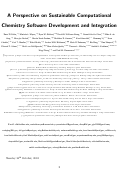 Cover page: A Perspective on Sustainable Computational Chemistry Software Development and Integration