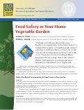Cover page: Food Safety in Your Home Vegetable Garden