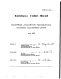 Cover page: Radiological Control Manual - Revision 1
