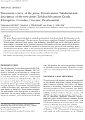 Cover page: Taxonomic review of the genus Xenolecanium Takahashi and description of the new genus Takahashilecanium Kondo (Hemiptera : Coccidae; Coccinae, Paralecaniini)