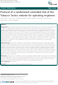 Cover page: Protocol of a randomized controlled trial of the Tobacco Tactics Website for operating engineers