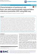 Cover page: Characterization of peritoneal cells from cats with experimentally-induced feline infectious peritonitis (FIP) using RNA-seq