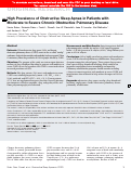 Cover page: High Prevalence of Obstructive Sleep Apnea in Patients with Moderate to Severe Chronic Obstructive Pulmonary Disease