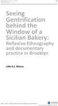Cover page: Seeing Gentrification Behind the Window of a Sicilian Bakery: Reflexive Ethnography and documentary practice in Brooklyn