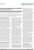Cover page: Modelling COVID-19.