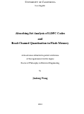 Cover page: Absorbing Set Analysis of LDPC Codes and Read-Channel Quantization in Flash Memory