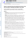 Cover page: Return to community living and mortality after moving to a long‐term care facility: A nationally representative cohort study