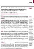 Cover page: Effects of sodium thiosulfate versus observation on development of cisplatin-induced hearing loss in children with cancer (ACCL0431): a multicentre, randomised, controlled, open-label, phase 3 trial