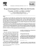 Cover page: The age and hydrological history of Blue Lake, South Australia