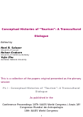 Cover page: Conceptual Histories of Tourism: A Transcultural Dialog