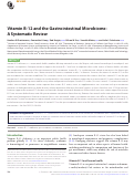 Cover page: Vitamin B-12 and the Gastrointestinal Microbiome: A Systematic Review