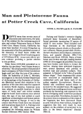 Cover page: Man and the Pleistocene Fauna at Potter Creek Cave, California