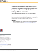 Cover page: Correction: A Pilot Study Examining Physical and Social Warmth: Higher (Non-Febrile) Oral Temperature Is Associated with Greater Feelings of Social Connection.