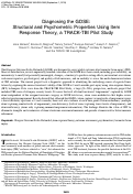 Cover page: Diagnosing the GOSE: Structural and Psychometric Properties Using Item Response Theory, a TRACK-TBI Pilot Study